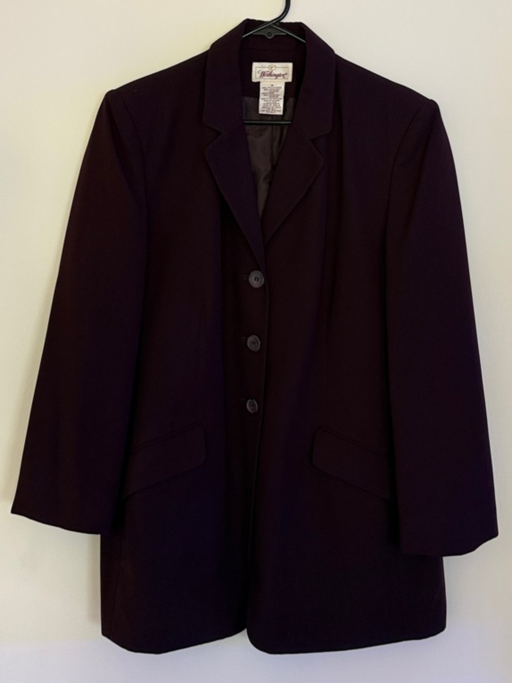 Classic Dark Plum Women's Blazer Vintage